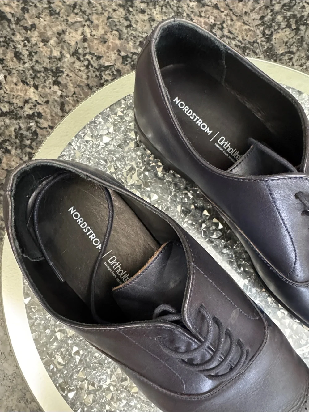Nordstrom Black Leather Derby Dress Shoes EUC 11